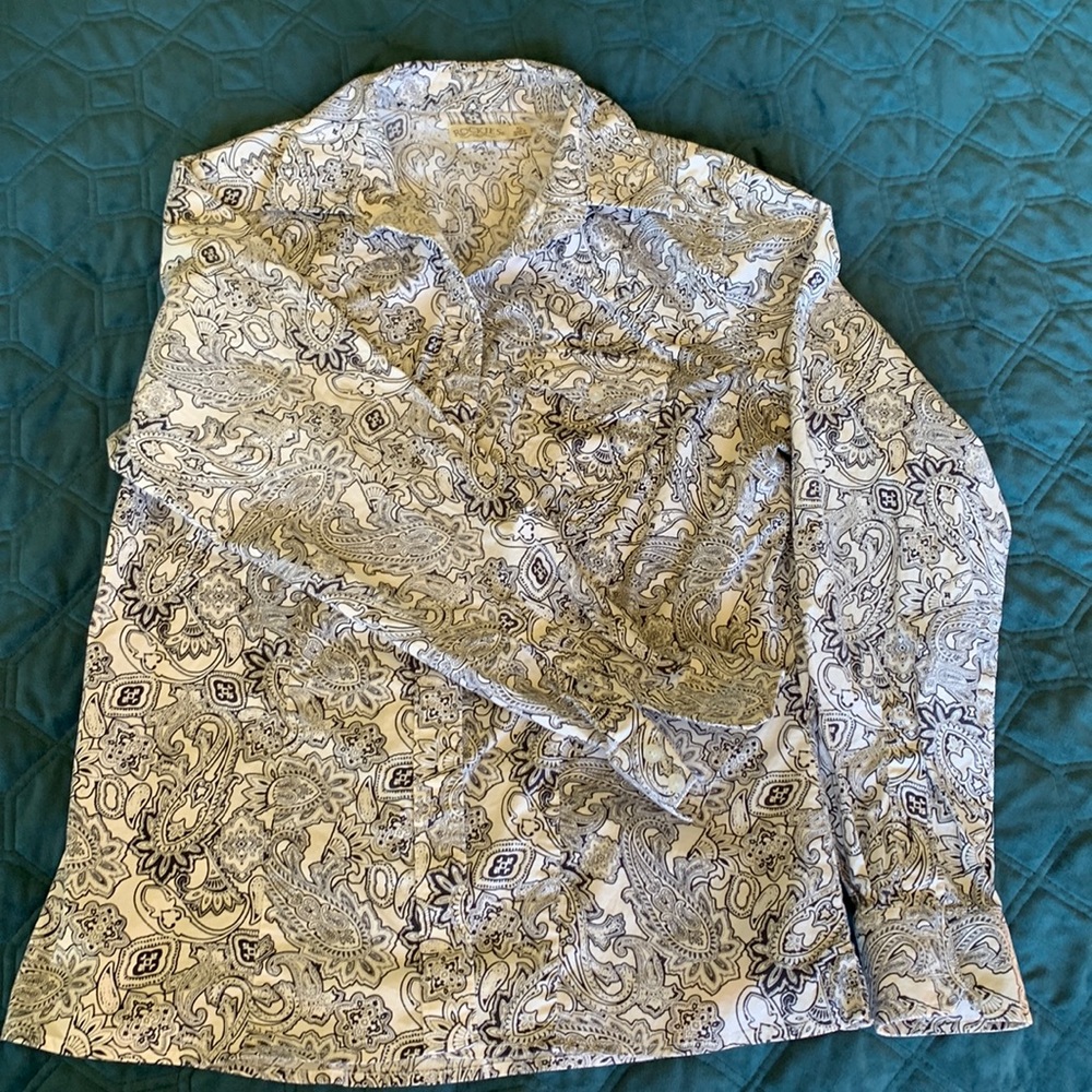 Rockies XL Navy Blue Paisley Western Shirt